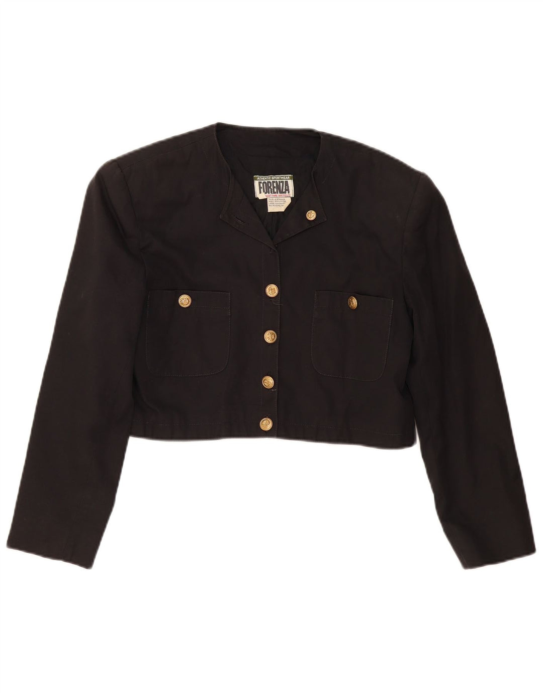 FORENZA Chaqueta Bolero para Mujer UK 46 Grande Algodón Negro