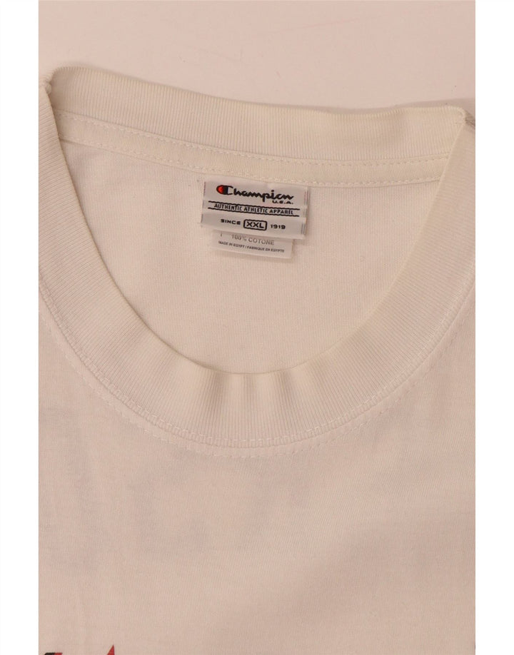 CHAMPION Mens Allen Iverson Philadelphia Graphic Chaleco Top 2XL Off White