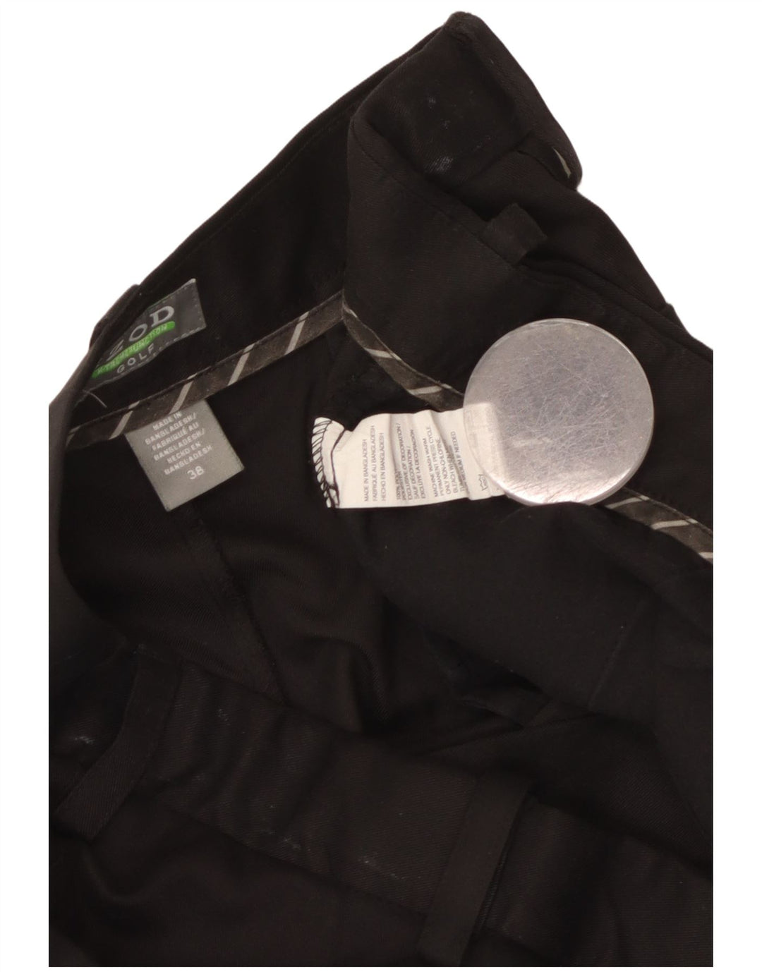 Pantalones cortos chinos Izod para hombre W38 XL Poliéster negro