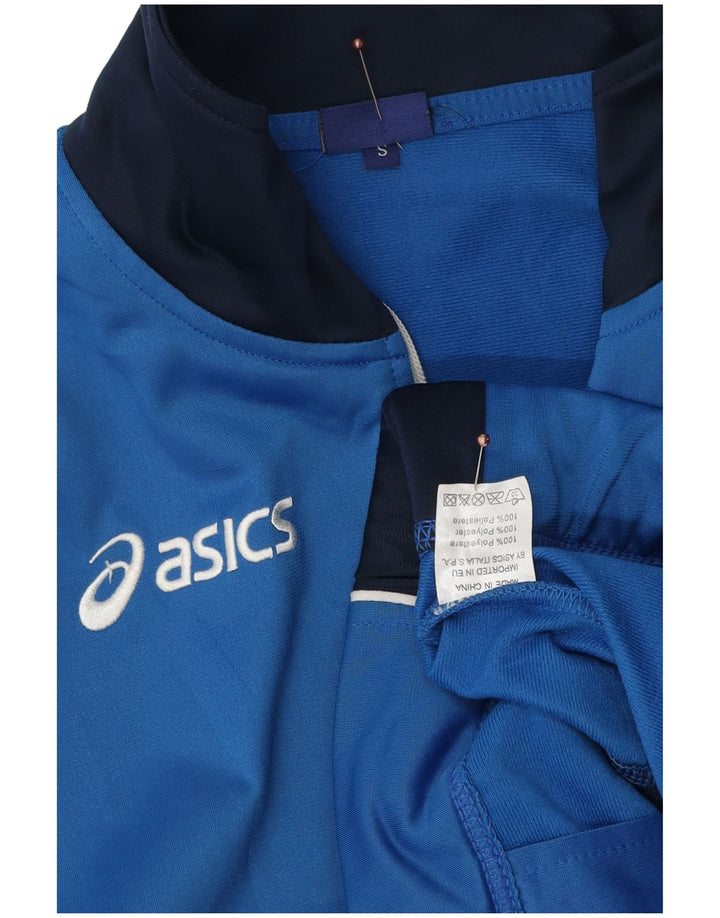 Asics Hombre Chándal Top Jacket Small Azul Colorblock Poliéster