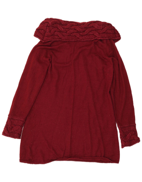 Marks & Spencer Jersey con cuello vuelto para mujer UK 40 XL Acrílico rojo