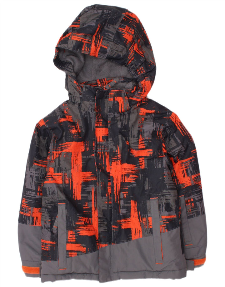 Mountain Warehouse Chaqueta cortavientos con capucha para niños de 3 a 4 años, cuadros grises