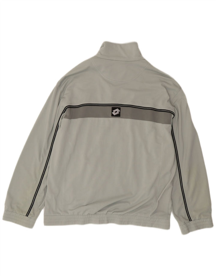 Lotto Hombre Chándal Top Chaqueta XL Gris Colorblock Poliéster