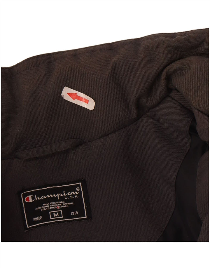 Champion Abrigo acolchado para hombre UK 38 Medium Black Nylon