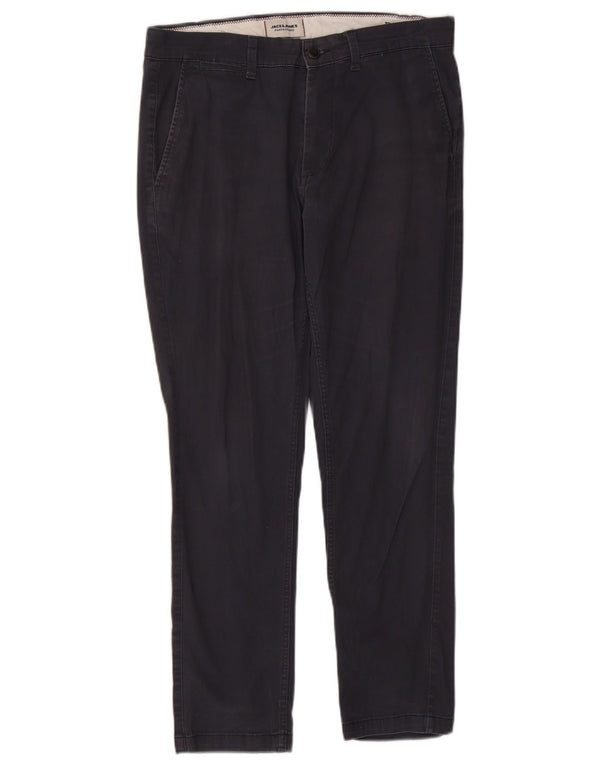 Jack & Jones Mens Slim Chino Pantalones W32 L28 Azul Marino Algodón