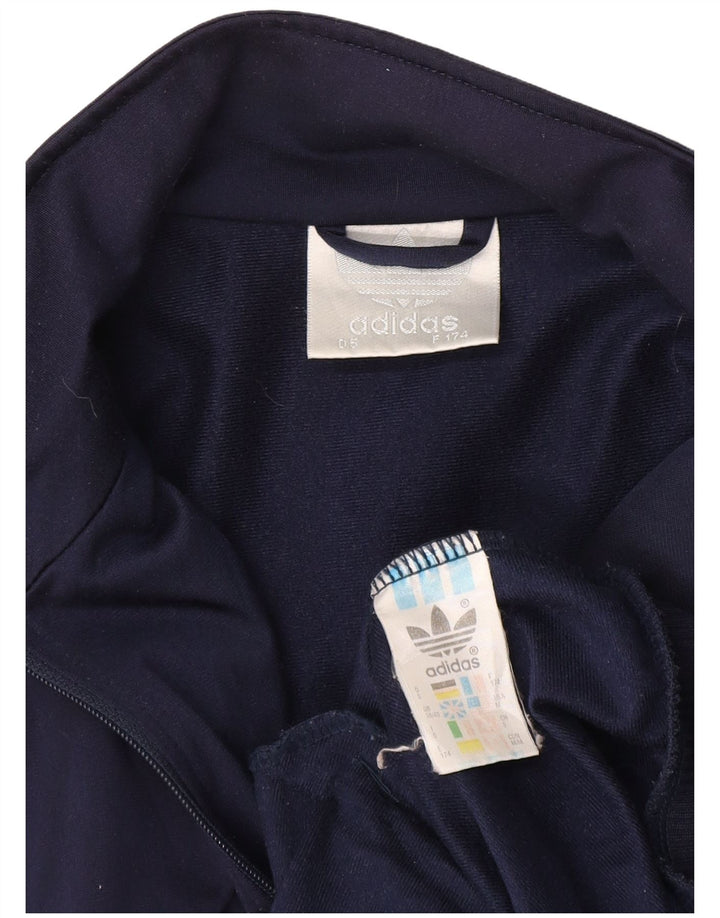 Adidas Hombre Chándal Top Chaqueta UK 38/40 Medio Azul Marino Poliéster