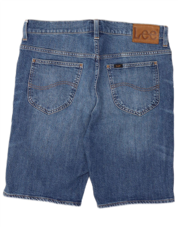 Pantalones cortos vaqueros desgastados Rider para mujer Lee W31 Algodón azul medio