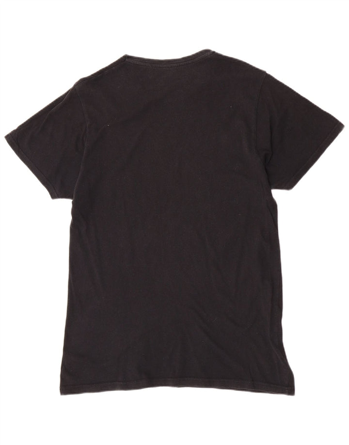 Pull & Bear Hombre Camiseta Gráfica Top Medium Black