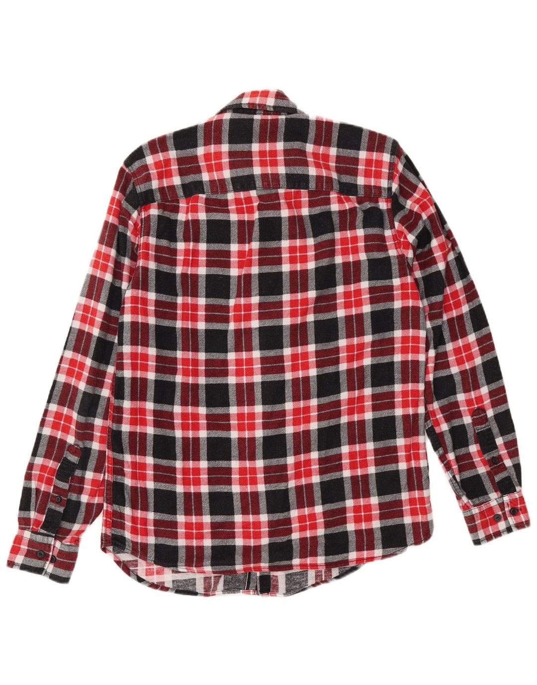 JACK & JONES Camisa de franela de hombre Medium Red Check Cotton