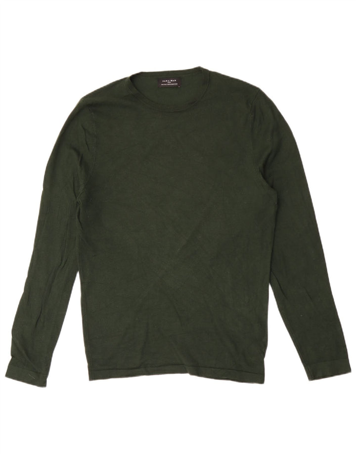 Zara Hombre Top Manga Larga Small Verde