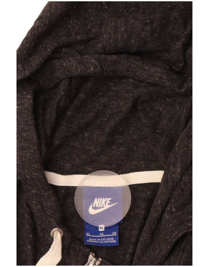 Nike Sudadera con capucha y cremallera para mujer UK 40 XL Algodón moteado gris