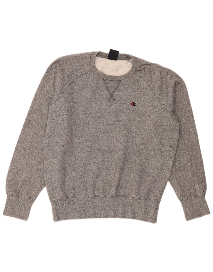 Champion Sudadera para mujer Jumper UK 14 Algodón moteado gris medio