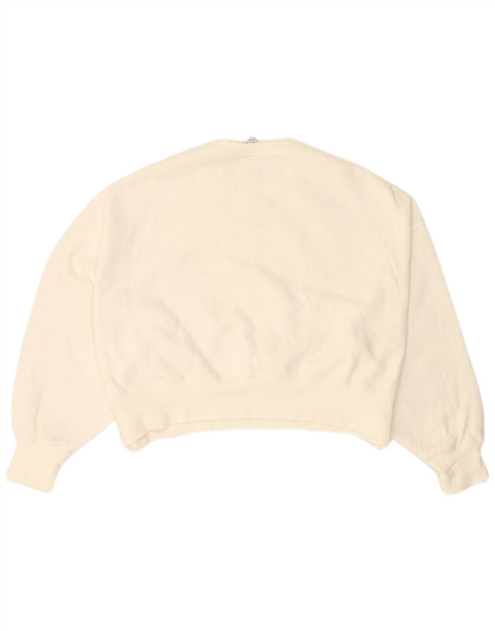 NIKE - Sudadera corta extragrande para mujer, talla 40, algodón blanco mediano