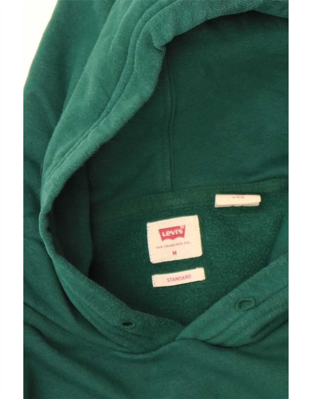 Levi's Jersey con capucha y estampado estándar para hombre, color verde medio