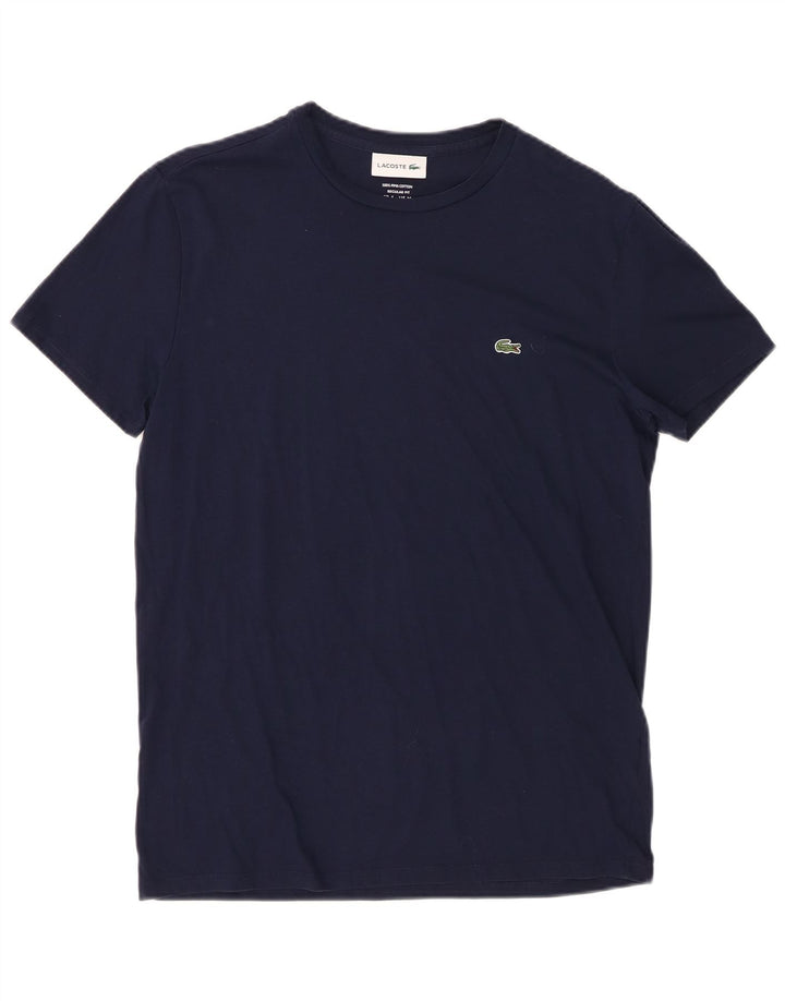 Lacoste Camiseta de corte regular para hombre talla 4 mediana algodón azul marino