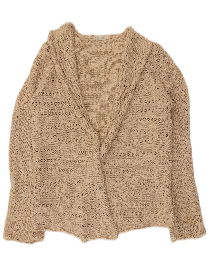 Marks & Spencer Suéter tipo cárdigan abierto para mujer Reino Unido 12 Acrílico beige medio