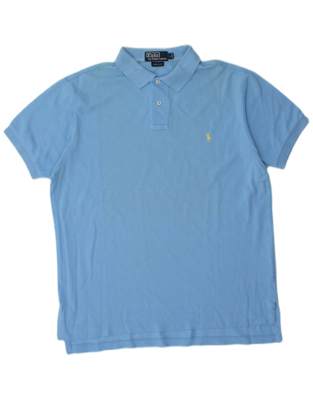 POLO RALPH LAUREN Polo de ajuste personalizado para hombre Algodón azul grande