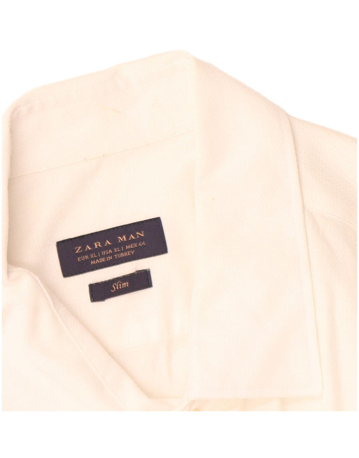 Zara Hombre Camisa Slim XL Blanco