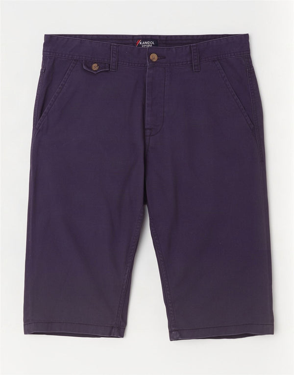 Pantalones cortos chinos Kangol para hombre medianos W32 algodón azul marino
