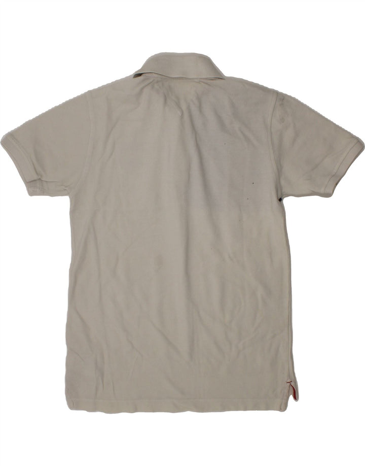 TOMMY HILFIGER Boys Polo Shirt 8-9 Years Medium  White Colourblock Classic Vintage Tommy Hilfiger and Second-Hand Tommy Hilfiger from Messina Hembry 