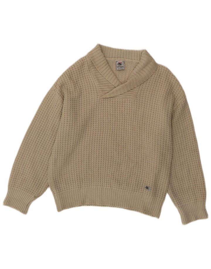 Sorogas Jersey con cuello tipo chal para hombre IT 50 Large Beige