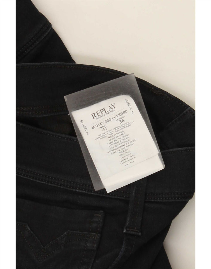 Vaqueros ajustados para hombre Replay W31 L34 Algodón azul marino