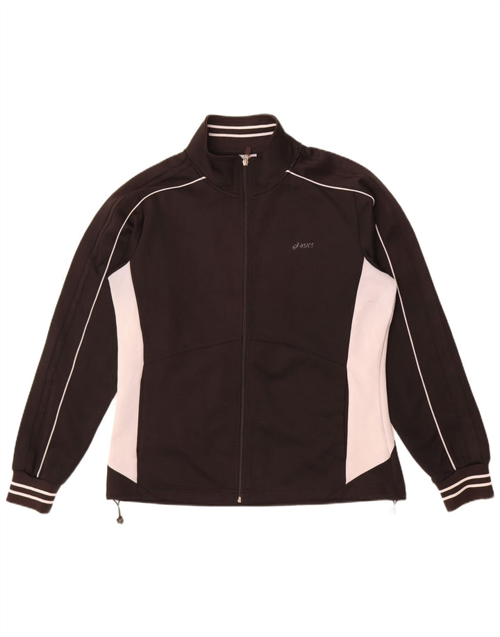 Asics - Chaqueta de chándal para mujer, talla 40, XL, color negro, poliéster
