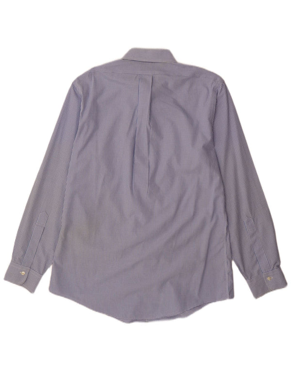 Brooks Brothers Camisa de corte clásico para hombre, talla 15 1/2, cuadros azules medianos