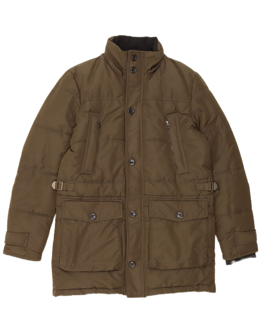 Zara Hombre Chaqueta Acolchada UK 38 Medium Caqui
