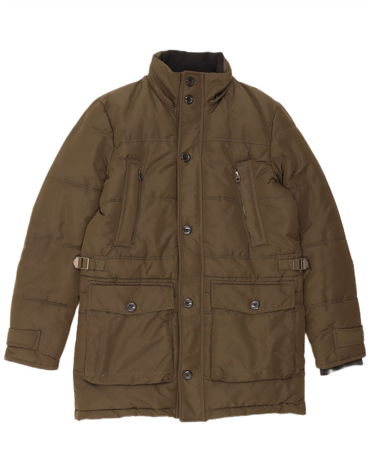 Zara Hombre Chaqueta Acolchada UK 38 Medium Caqui