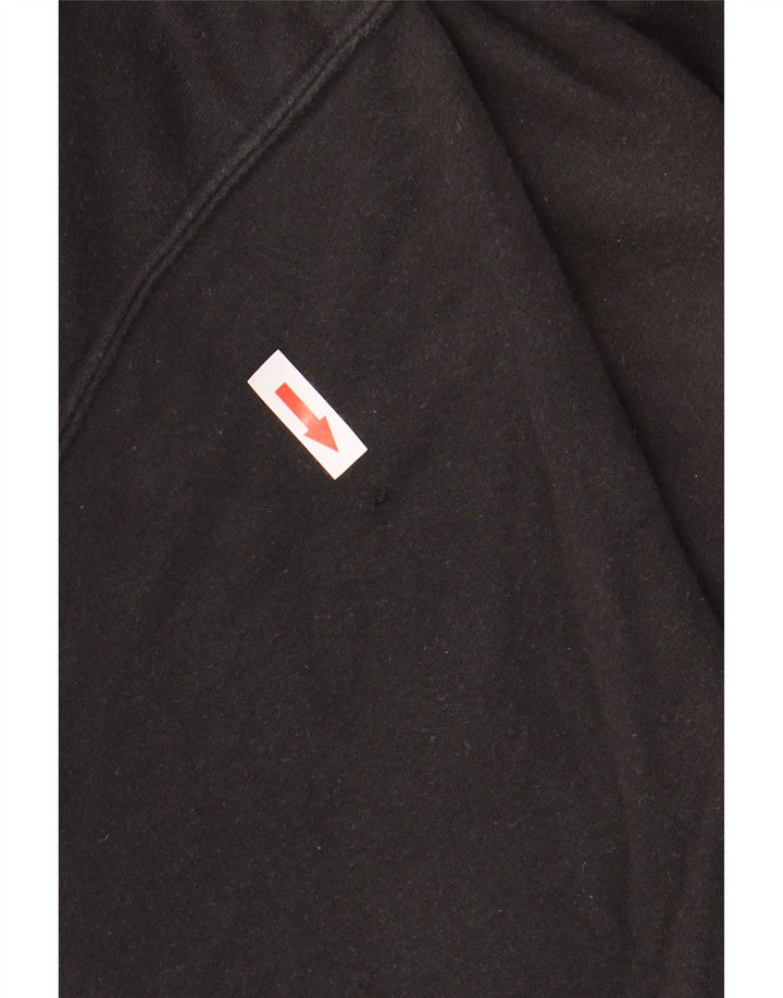 Nike Sudadera con capucha gráfica para hombre, jersey de algodón negro mediano