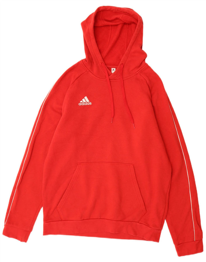 ADIDAS Jersey con capucha para hombre, tamaño grande, algodón rojo