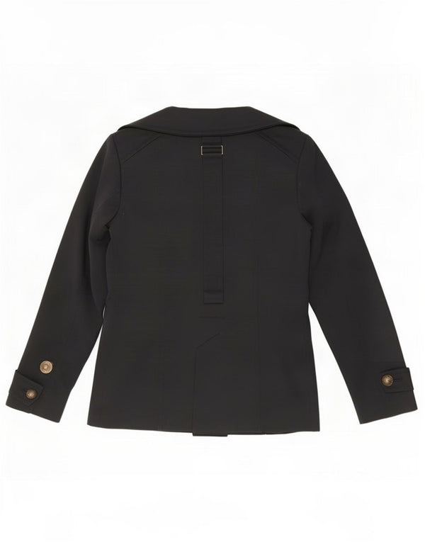 Zara Mujer Chaqueta Blazer De 1 Botón UK 10 Small Algodón Negro