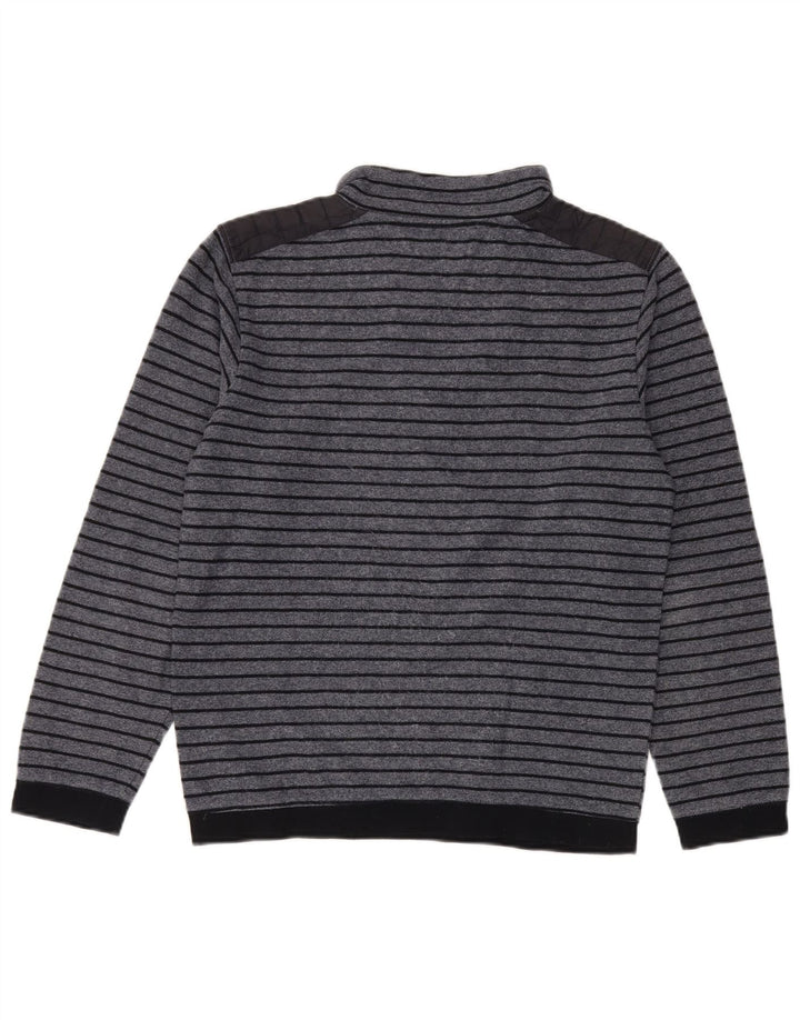 Essentials Hombre Top Manga Larga Pequeño Azul Marino Rayas