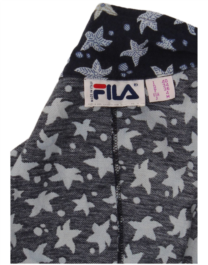 FILA Mono corto sin mangas para mujer IT 40 Pequeño azul marino floral