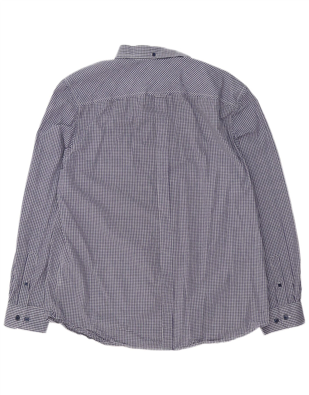 Ben Sherman Camisa para hombre XL Algodón a cuadros azul marino