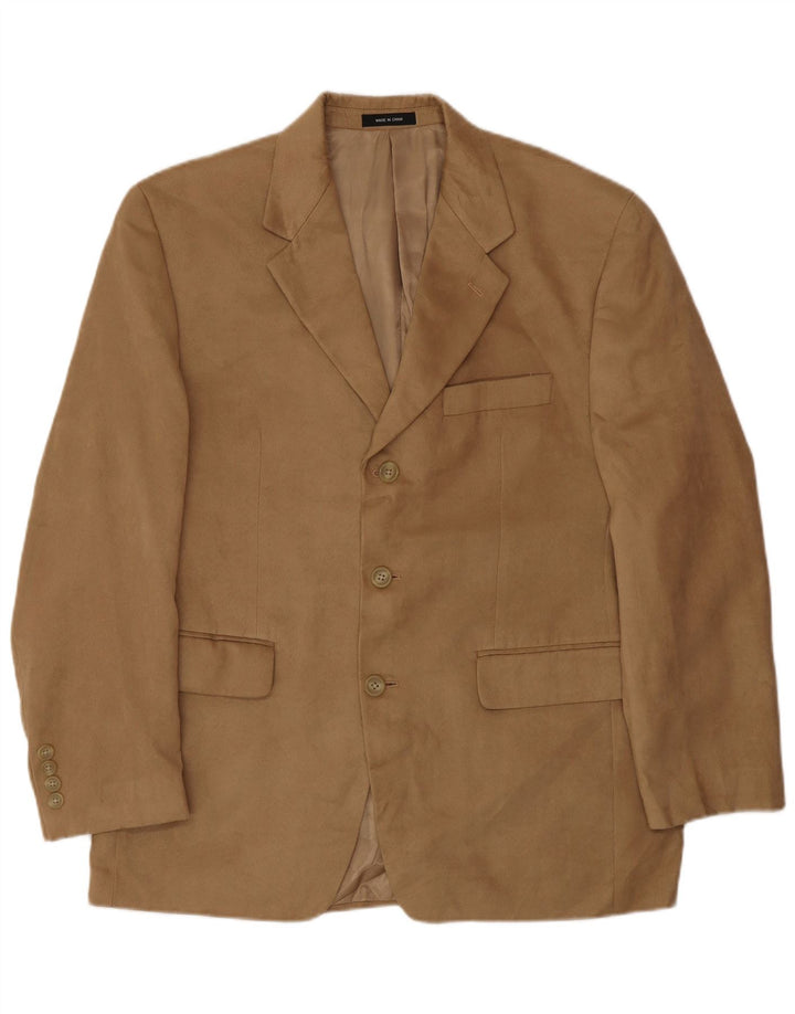 Chaps Chaqueta tipo blazer de 3 botones para hombre UK 38 Poliéster beige medio