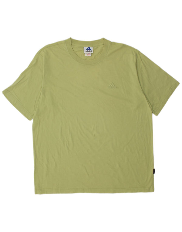 Adidas Camiseta para hombre Top UK 42/44 Large Verde Algodón