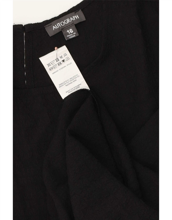 Marks & Spencer Blusa extragrande con autógrafo para mujer UK 46 Grande Negro