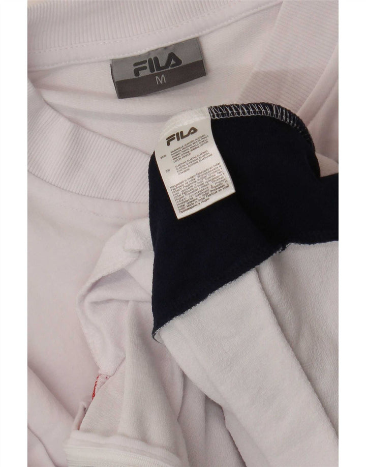 Fila Chaqueta de chándal para mujer UK 40 Mediana Algodón color block blanco