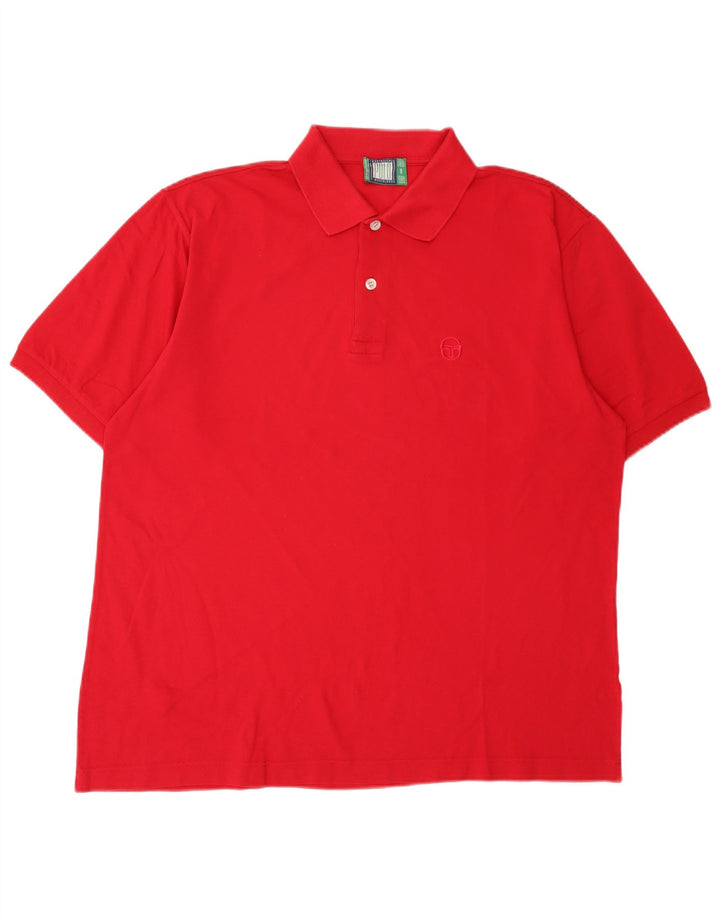 Sergio Tacchini Polo para hombre grande rojo