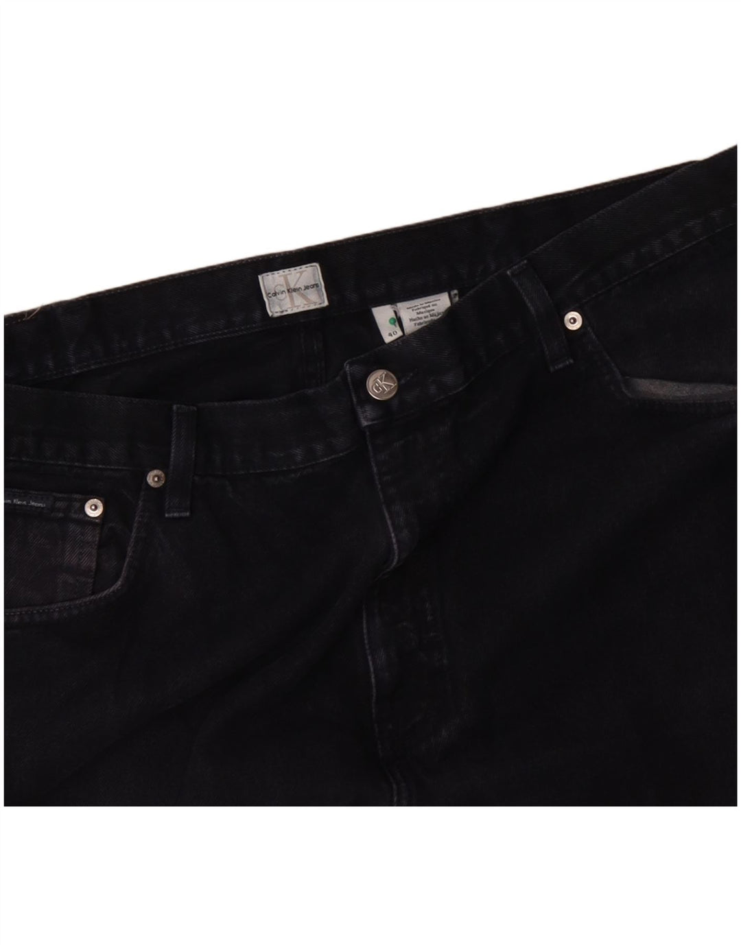 CALVIN KLEIN Vaqueros sueltos para hombre W40 L27 Algodón azul marino