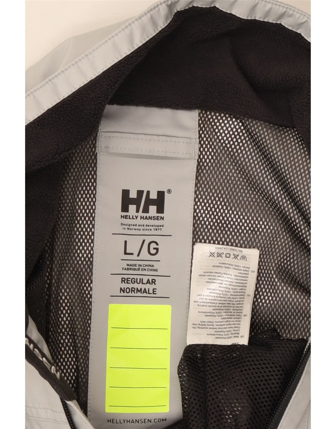 Helly Hansen Chaqueta impermeable gráfica para hombre Reino Unido 40 Poliéster gris grande