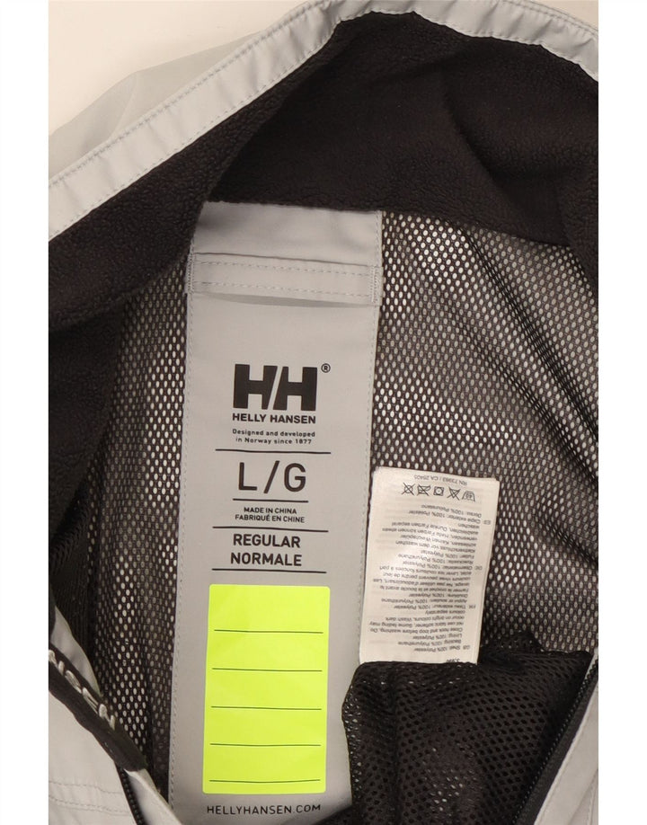 Helly Hansen Chaqueta impermeable gráfica para hombre Reino Unido 40 Poliéster gris grande