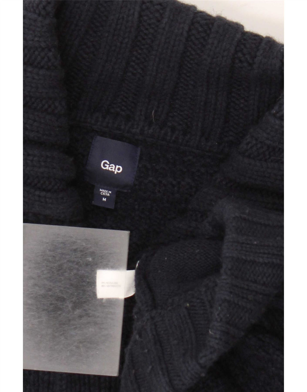 Gap Jersey tipo cárdigan para hombre de lana azul marino medio