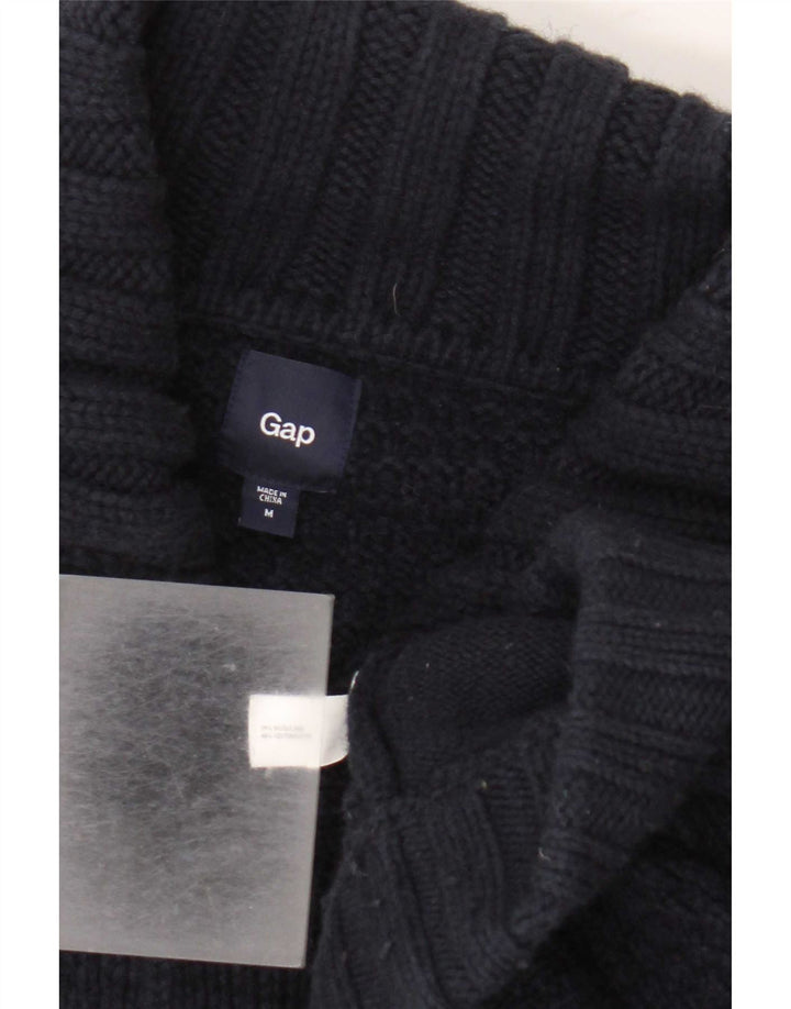Gap Jersey tipo cárdigan para hombre de lana azul marino medio