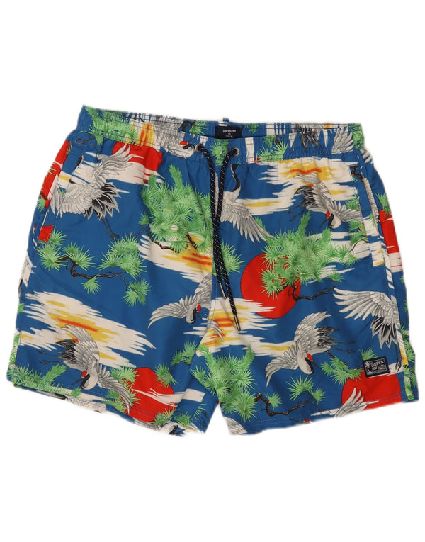 Superdry Bañador Regular Para Hombre 2XL Azul Poliéster Hawaiano