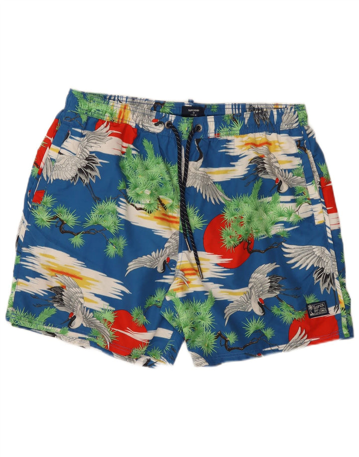 Superdry Bañador Regular Para Hombre 2XL Azul Poliéster Hawaiano