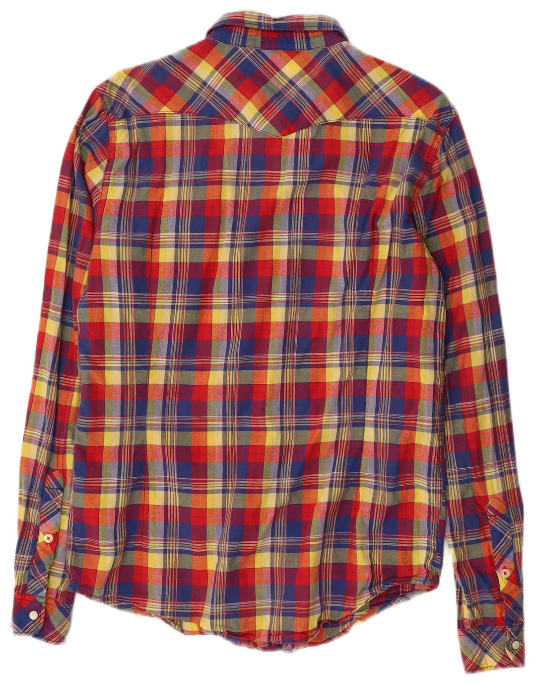 Camisa estilo western de algodón con cuadros rojos medianos para hombre Lee
