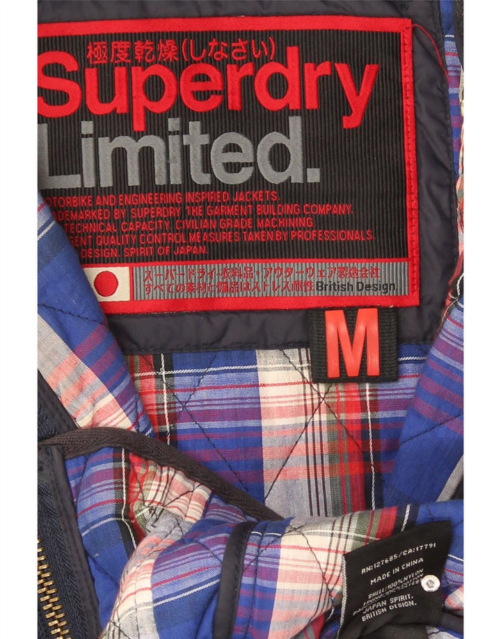 Superdry Chaqueta Acolchada Mujer UK 40 Mediana Azul Marino Nylon
